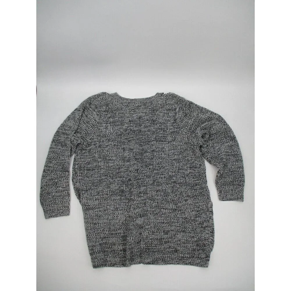 Torrid Womens Sweater 4X Grey Cold Shoulder Long Sleeves Casual Knit Preppy New